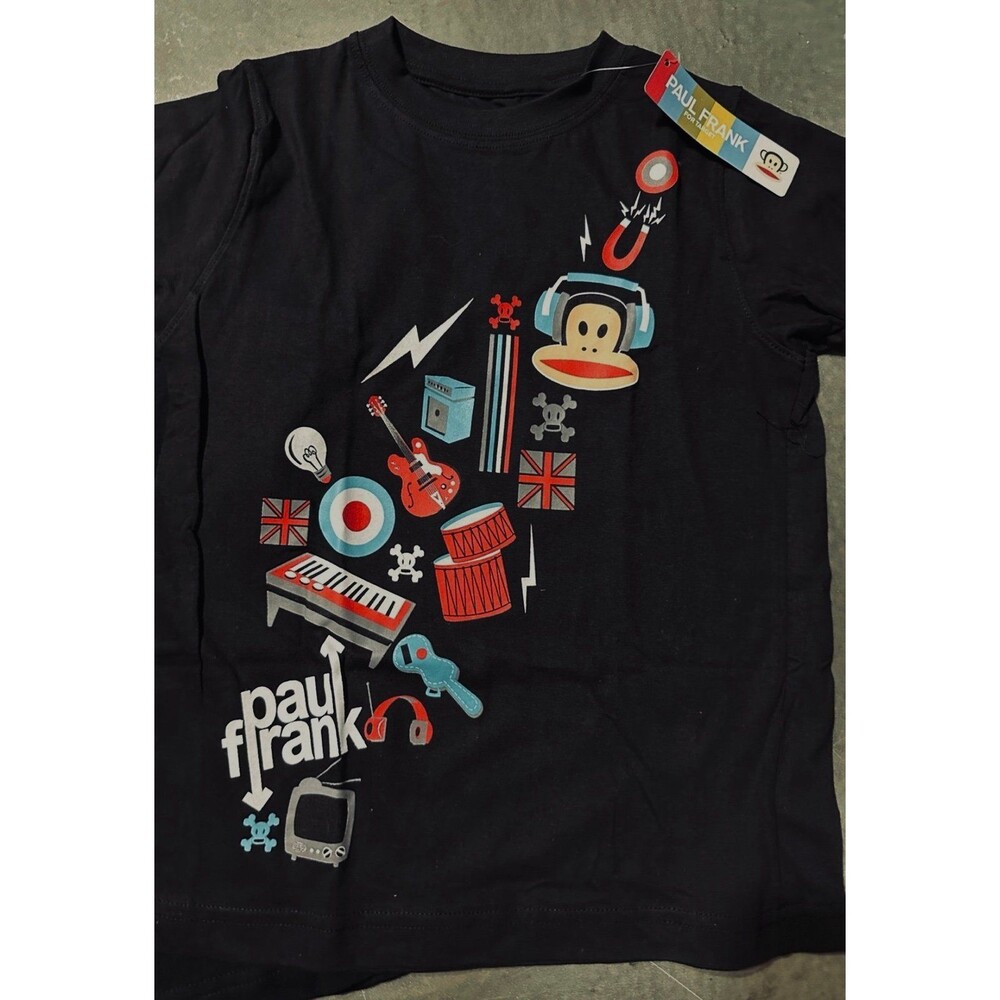NEW Paul Frank Julius Rockstar Guitar Lightning Rock Monkey Shirt